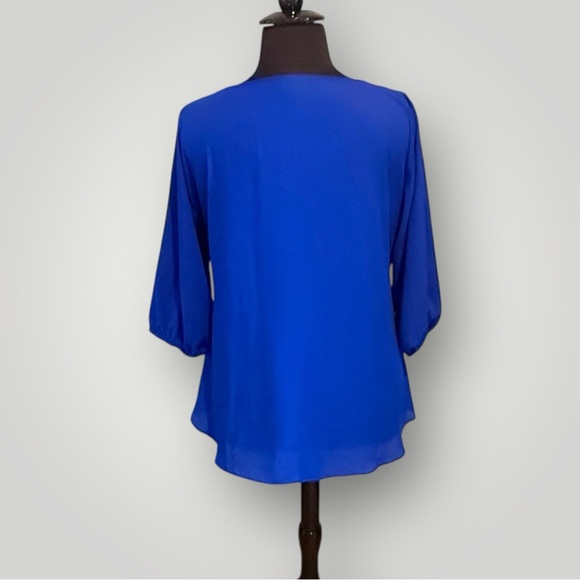 CITY CHIC Sexy Fling Elbow Sleeve Top - Plus 16 (S) Blue - Picture 4 of 13